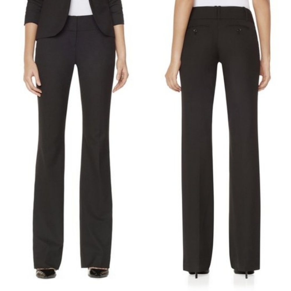 The Limited Cassidy Fit Boot Cut Black Twill Mid Rise Pants 0